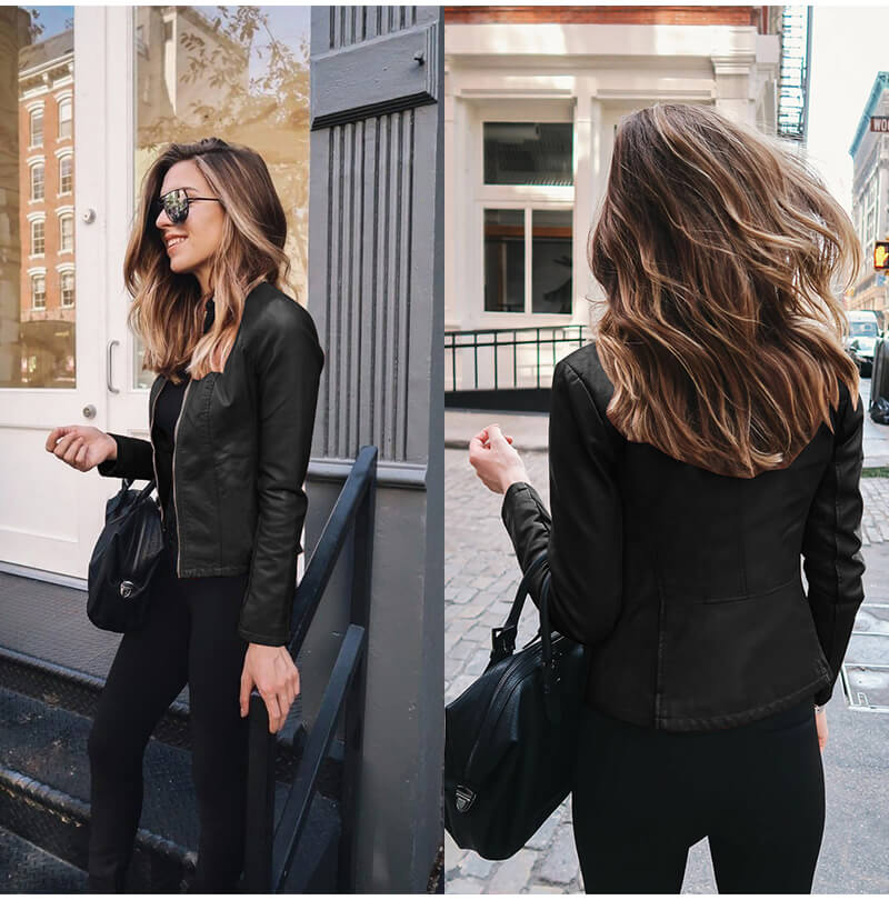 Veste en cuir Aveline