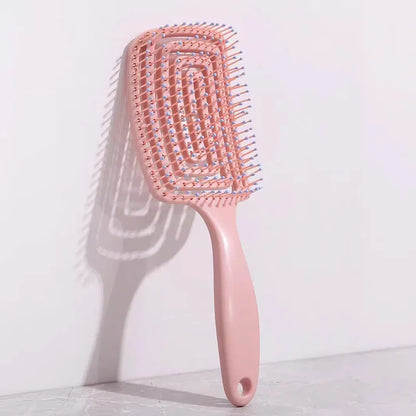 Brosse de Massage Élastique – Brosse à Démêler Creuse & Séchage Rapide