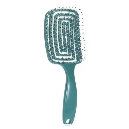 Brosse de Massage Élastique – Brosse à Démêler Creuse & Séchage Rapide